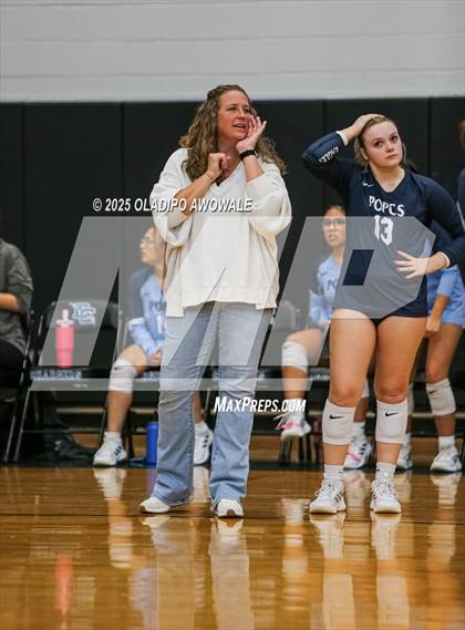 Thumbnail 3 in Prince of Peace @ McKinney Christian Academy (TAPPS Volleyball 4A Regional) photogallery.