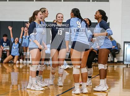 Thumbnail 3 in Prince of Peace @ McKinney Christian Academy (TAPPS Volleyball 4A Regional) photogallery.