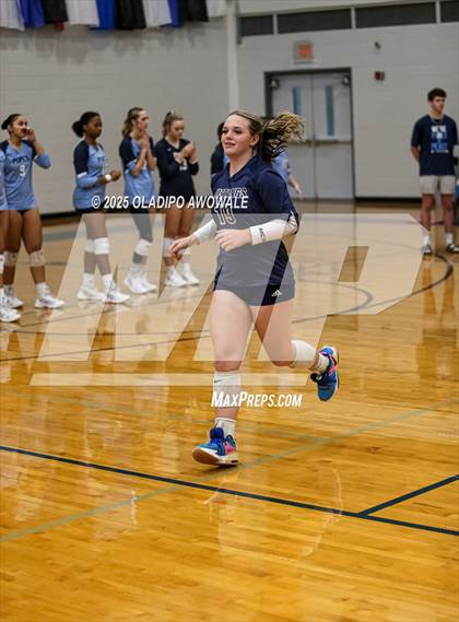 Thumbnail 1 in Prince of Peace @ McKinney Christian Academy (TAPPS Volleyball 4A Regional) photogallery.