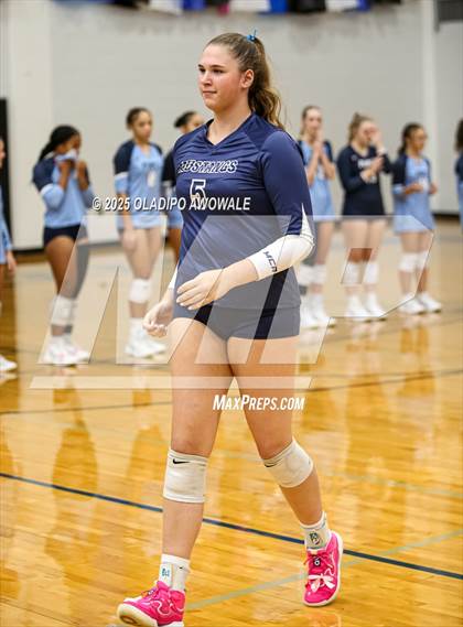 Thumbnail 3 in Prince of Peace @ McKinney Christian Academy (TAPPS Volleyball 4A Regional) photogallery.