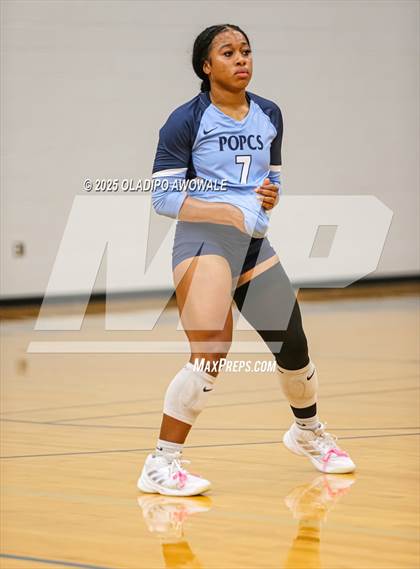 Thumbnail 1 in Prince of Peace @ McKinney Christian Academy (TAPPS Volleyball 4A Regional) photogallery.