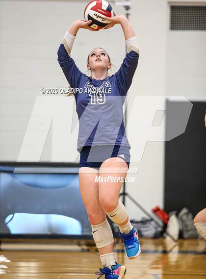 Thumbnail 3 in Prince of Peace @ McKinney Christian Academy (TAPPS Volleyball 4A Regional) photogallery.