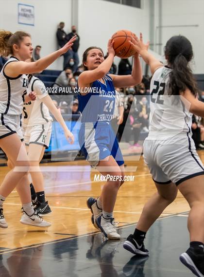 Thumbnail 1 in Klahowya vs. Bellevue Christian (WIAA 1A District Playoff) photogallery.