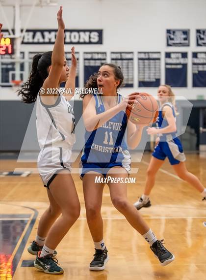 Thumbnail 2 in Klahowya vs. Bellevue Christian (WIAA 1A District Playoff) photogallery.