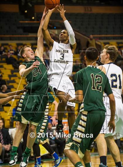 Thumbnail 2 in Bishop Hendricken @ Malden Catholic (Good Sports TD Garden Invitational) photogallery.