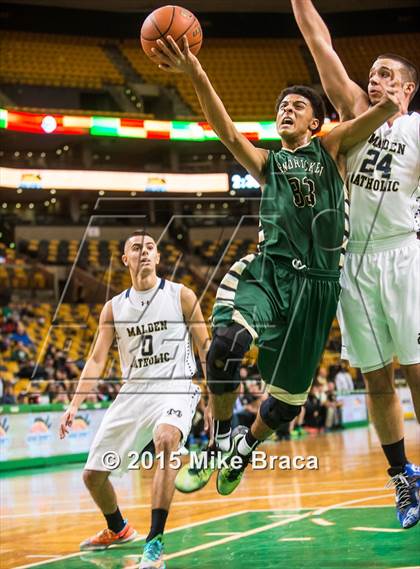 Thumbnail 1 in Bishop Hendricken @ Malden Catholic (Good Sports TD Garden Invitational) photogallery.