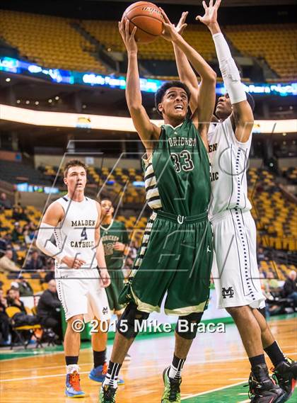 Thumbnail 1 in Bishop Hendricken @ Malden Catholic (Good Sports TD Garden Invitational) photogallery.