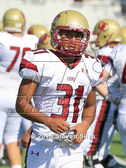 Thumbnail 1 in Cathedral Catholic vs. Oaks Christian (2015 SoCal Honor Bowl) photogallery.