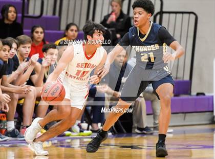 Thumbnail 2 in Desert Vista vs. Seton Catholic (Fear the Hop Tournament) photogallery.