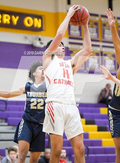 Thumbnail 2 in Desert Vista vs. Seton Catholic (Fear the Hop Tournament) photogallery.
