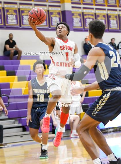 Thumbnail 1 in Desert Vista vs. Seton Catholic (Fear the Hop Tournament) photogallery.
