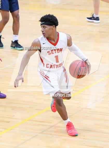 Thumbnail 3 in Desert Vista vs. Seton Catholic (Fear the Hop Tournament) photogallery.