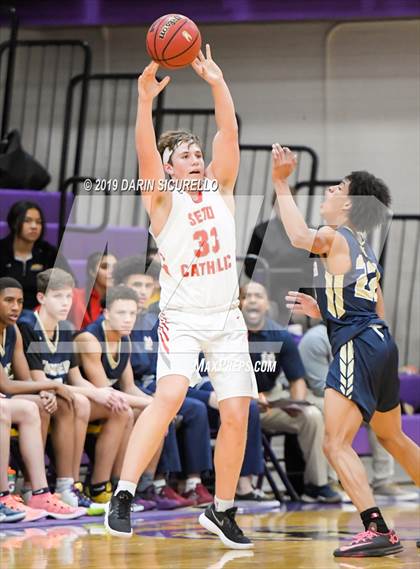 Thumbnail 3 in Desert Vista vs. Seton Catholic (Fear the Hop Tournament) photogallery.