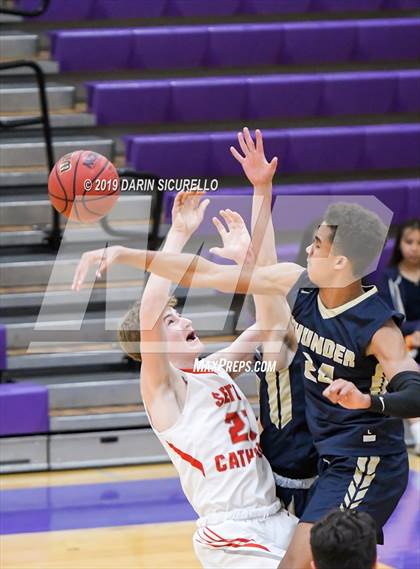 Thumbnail 2 in Desert Vista vs. Seton Catholic (Fear the Hop Tournament) photogallery.