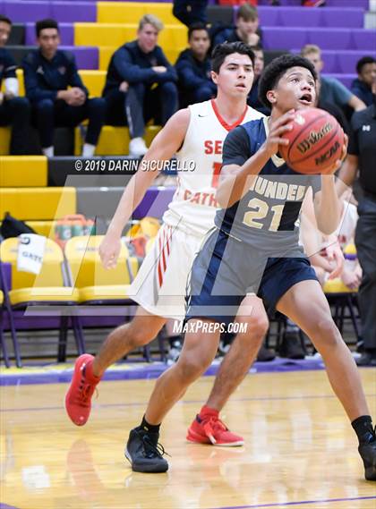Thumbnail 1 in Desert Vista vs. Seton Catholic (Fear the Hop Tournament) photogallery.