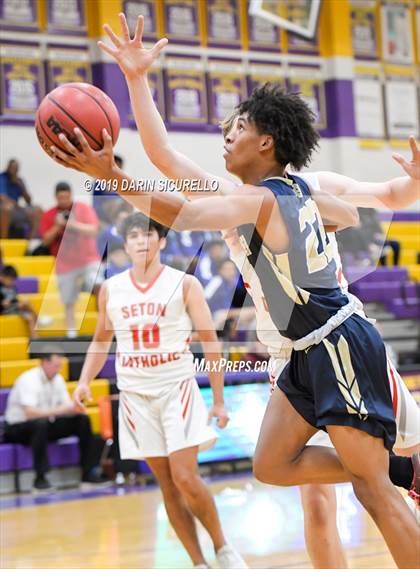 Thumbnail 1 in Desert Vista vs. Seton Catholic (Fear the Hop Tournament) photogallery.