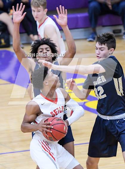 Thumbnail 3 in Desert Vista vs. Seton Catholic (Fear the Hop Tournament) photogallery.