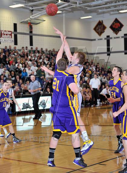 Thumbnail 2 in Clayton vs Drummond (WIAA D5 Sectional Final) photogallery.