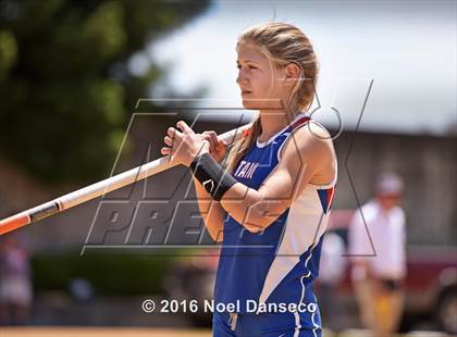Thumbnail 3 in CIF NCS Masters Track and Field Championships (Girls Pole Vault) photogallery.