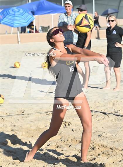 Thumbnail 2 in Gilbert Christian vs. Cicero Prep Academy (AIA DII Pairs Round 1 Playoff) photogallery.