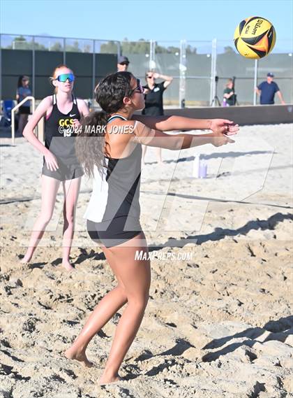 Thumbnail 3 in Gilbert Christian vs. Cicero Prep Academy (AIA DII Pairs Round 1 Playoff) photogallery.