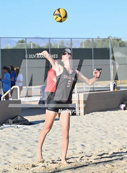 Thumbnail 3 in Gilbert Christian vs. Cicero Prep Academy (AIA DII Pairs Round 1 Playoff) photogallery.