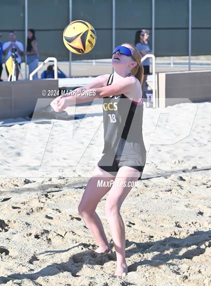 Thumbnail 3 in Gilbert Christian vs. Cicero Prep Academy (AIA DII Pairs Round 1 Playoff) photogallery.
