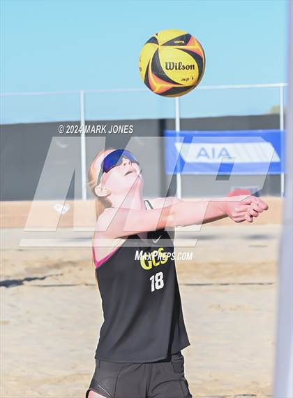 Thumbnail 3 in Gilbert Christian vs. Cicero Prep Academy (AIA DII Pairs Round 1 Playoff) photogallery.
