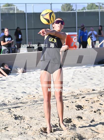 Thumbnail 2 in Gilbert Christian vs. Cicero Prep Academy (AIA DII Pairs Round 1 Playoff) photogallery.