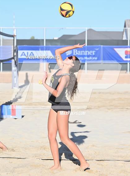 Thumbnail 2 in Gilbert Christian vs. Cicero Prep Academy (AIA DII Pairs Round 1 Playoff) photogallery.
