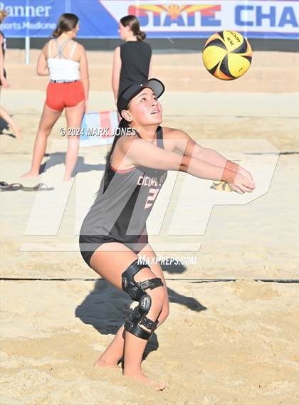 Thumbnail 3 in Gilbert Christian vs. Cicero Prep Academy (AIA DII Pairs Round 1 Playoff) photogallery.