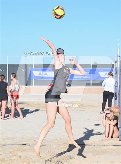 Thumbnail 3 in Gilbert Christian vs. Cicero Prep Academy (AIA DII Pairs Round 1 Playoff) photogallery.