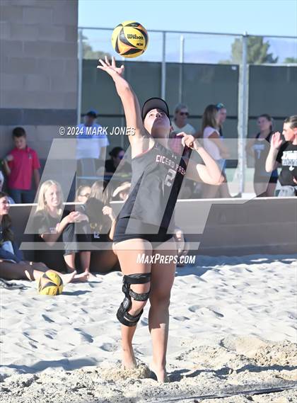 Thumbnail 2 in Gilbert Christian vs. Cicero Prep Academy (AIA DII Pairs Round 1 Playoff) photogallery.