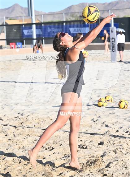 Thumbnail 2 in Gilbert Christian vs. Cicero Prep Academy (AIA DII Pairs Round 1 Playoff) photogallery.