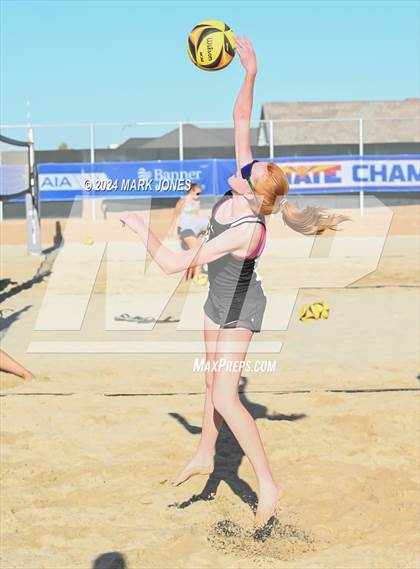 Thumbnail 3 in Gilbert Christian vs. Cicero Prep Academy (AIA DII Pairs Round 1 Playoff) photogallery.