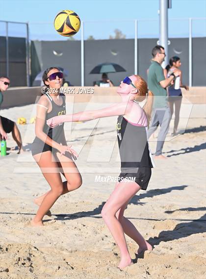 Thumbnail 3 in Gilbert Christian vs. Cicero Prep Academy (AIA DII Pairs Round 1 Playoff) photogallery.