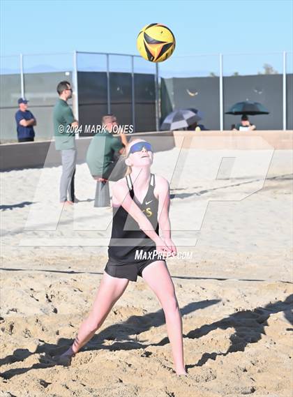 Thumbnail 3 in Gilbert Christian vs. Cicero Prep Academy (AIA DII Pairs Round 1 Playoff) photogallery.
