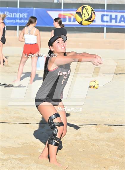 Thumbnail 1 in Gilbert Christian vs. Cicero Prep Academy (AIA DII Pairs Round 1 Playoff) photogallery.