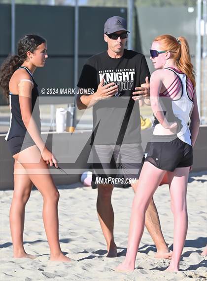 Thumbnail 1 in Gilbert Christian vs. Cicero Prep Academy (AIA DII Pairs Round 1 Playoff) photogallery.