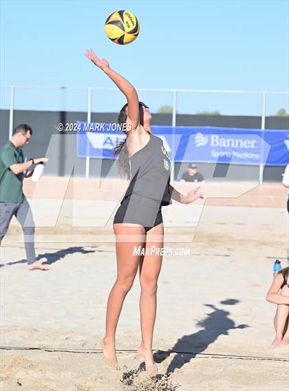 Thumbnail 2 in Gilbert Christian vs. Cicero Prep Academy (AIA DII Pairs Round 1 Playoff) photogallery.