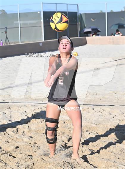 Thumbnail 2 in Gilbert Christian vs. Cicero Prep Academy (AIA DII Pairs Round 1 Playoff) photogallery.