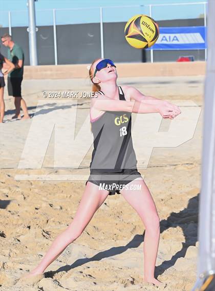 Thumbnail 2 in Gilbert Christian vs. Cicero Prep Academy (AIA DII Pairs Round 1 Playoff) photogallery.