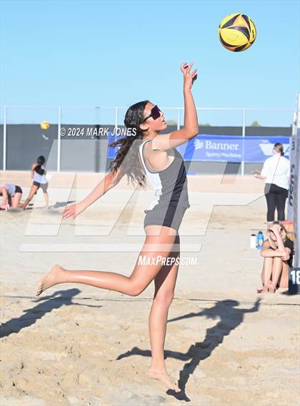 Thumbnail 1 in Gilbert Christian vs. Cicero Prep Academy (AIA DII Pairs Round 1 Playoff) photogallery.
