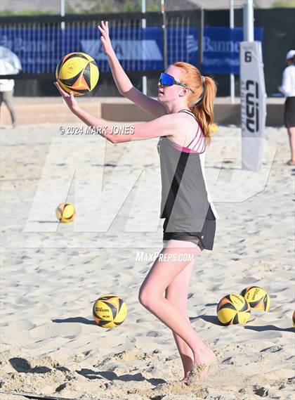Thumbnail 2 in Gilbert Christian vs. Cicero Prep Academy (AIA DII Pairs Round 1 Playoff) photogallery.
