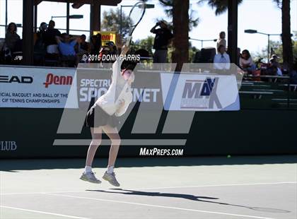 Thumbnail 1 in Harvard-Westlake vs. Clovis North (CIF SoCal Regional Team Tennis Championships) photogallery.