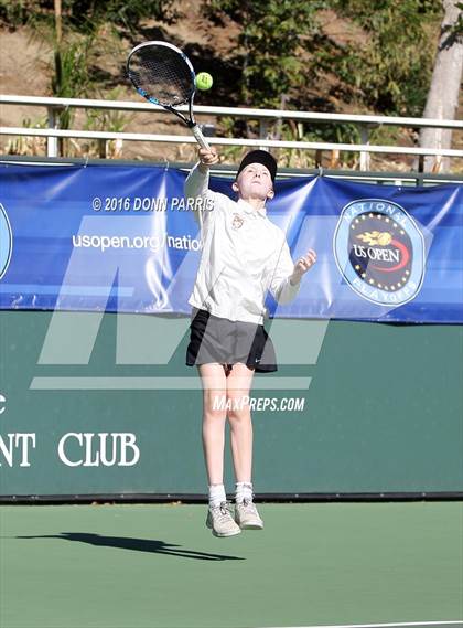 Thumbnail 3 in Harvard-Westlake vs. Clovis North (CIF SoCal Regional Team Tennis Championships) photogallery.