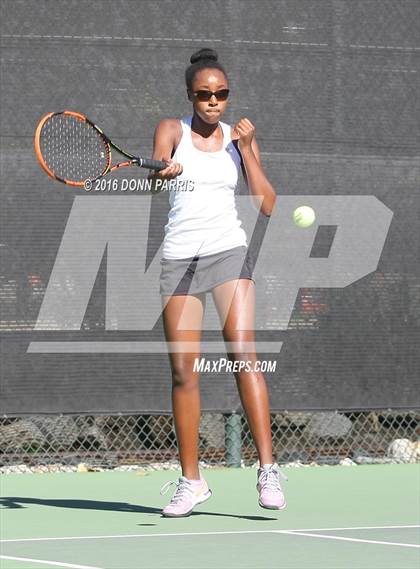 Thumbnail 3 in Harvard-Westlake vs. Clovis North (CIF SoCal Regional Team Tennis Championships) photogallery.