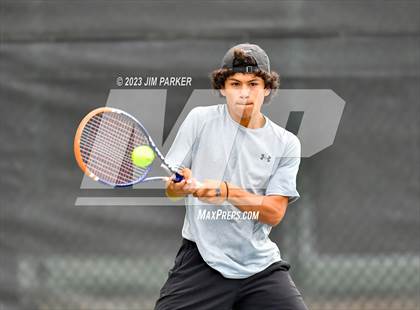 Thumbnail 1 in UIL Team Tennis 4A Semifinal photogallery.