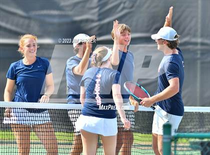 Thumbnail 3 in UIL Team Tennis 4A Semifinal photogallery.