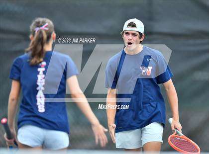 Thumbnail 3 in UIL Team Tennis 4A Semifinal photogallery.